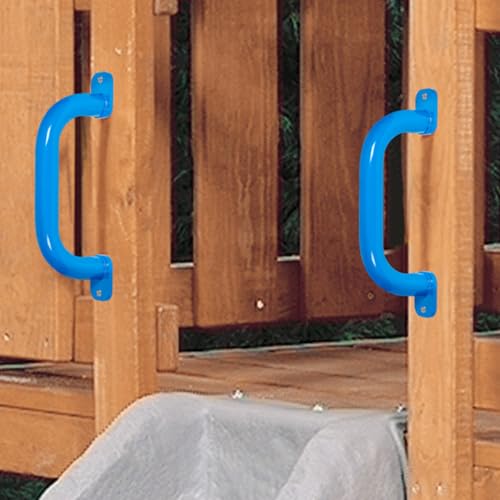 ESPETS 4 Pack of 10 Inch Blue Metal Outdoor Playground Handles | Rust-resistence Metal Playset Accessories, Playhouse ladder handles, Indoor Monkey Bars, Treehouse, Climbing walls handles - color: Blue