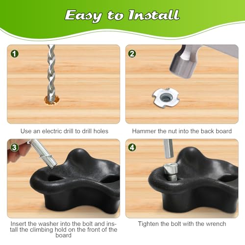 20PCS Rock Climbing Holds for Kids Climber,Extra Large Adult Rock Climbing Stones,Wall Stones with Screw Pad and Nut for Outdoor Indoor Climbing Frames Children Playground