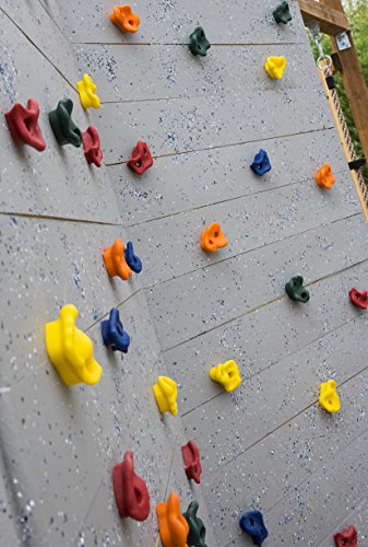 Squirrel Products Rock Climbing Holds for Kids, Deluxe Extra Large Climbing Rocks with Mounting Hardware - DIY Rock Wall Indoor & Outdoor Playground Accessories Wall Climbing Kit - Ages 3+ - style: 20 Pack XL Deluxe