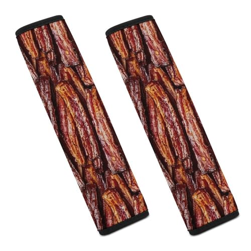 2PCS Fried Bacon Seat Belt Cover Soft Padded Neck Strap Covers for Kids, All Vehicles, Comfortable Driving - color: Pattern 488