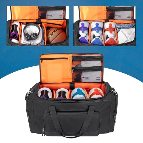 DSLEAF Sneaker Travel Bag for 4 Shoes, Shoe Duffle Bag for Women & Men | Portable Handle & Shoulder Straps, Used as Sneaker Bag, Travel Duffel Bag, Gym/Sports Bag
