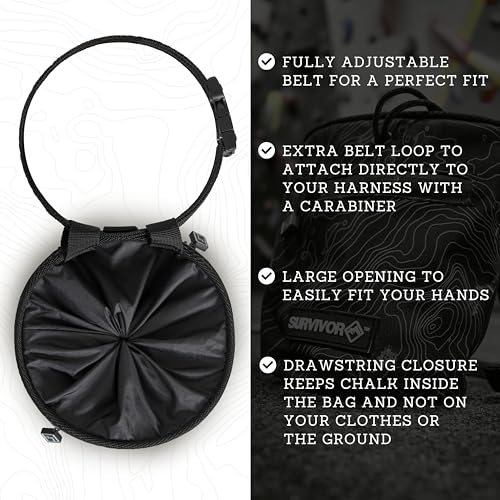 SURVIVOR Chalk Bag + 150ML Liquid Chalk Bundle