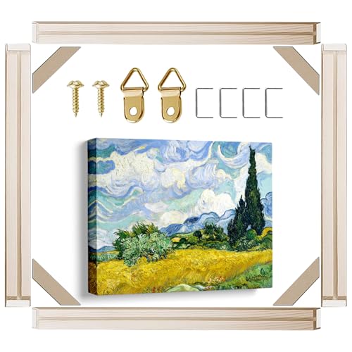 Canvas Stretcher Bars 10x10 Inch Frame Kit, Available in 25+ size Wood Stretcher Bars for Home and Office, Gallery Wrap Wall Arts Supply for Oil Painting, Poster, Picture & Paint by Numbers - size: 10"X10"
