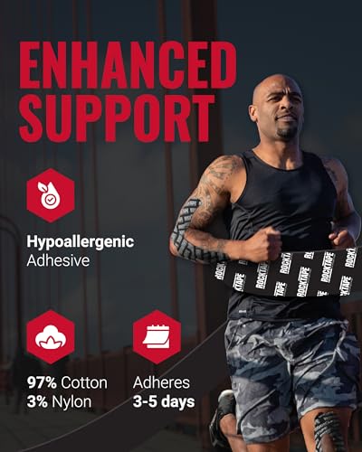RockTape Highly Water-Resistant Kinesiology Tape - color: Black