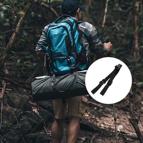 2pcs Adjustable Heavy Duty Webbing Tie-Down Straps with Quick Release Buckle for Tent Securing, Cargo Lashing, Backpack and Yoga Mat Bundling