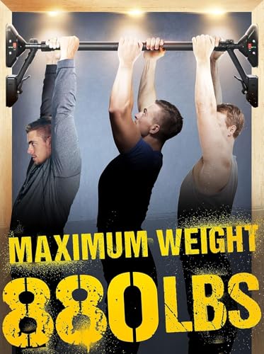 Pull Up Bar/Chin up bar Upper Body Workout Bar, Super load-bearing: Dual Security Locking, Two-way Support Fitness Strength Training Equipment