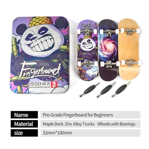 3 PCS Pro 32mm Fingerboard Wooden Board Professional Mini Finger Skateboard Set of 3 - color: Fingerboard-3pcs