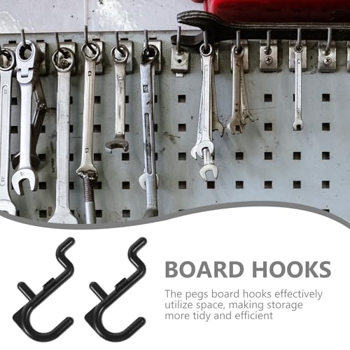 FOMIYES 20Pcs Plastic Pegboard Hooks for Garage Storage Universal Shop Peg Hooks Utility Tool Hangers for Wall Hanging Board and Workshop Organization
