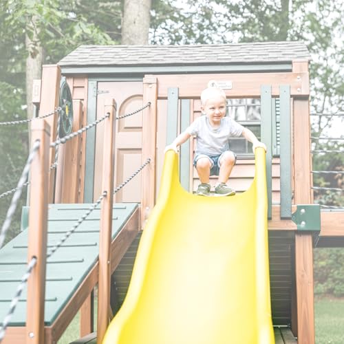TUSK Avalanche 6 ft Rotomolded Playset Slide, Yellow - color: Yellow, size: 6 ft