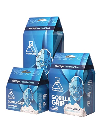 Friction Labs Gorilla Grip Chalk & Recovery Bundle for Climbing & Lifting | Secret Stuff Liquid Chalk, Gorilla Grip 2.5 oz Loose Chalk & Athletic Hands Cream for Grip, Skin Care & Recovery