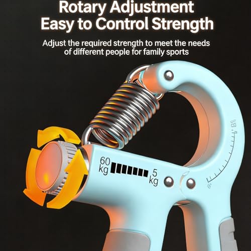Grip Strengthener with Digital Counter, 10-132LBS Adjustable Hand Grip Trainer, Forearm Wrist Exerciser for Strength Training, Physical Therapy Rehab, Home Gym Fitness Equipment (1 Piece)