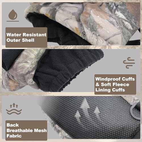 Camo Waist Pack Bag with Handwarmer,Hunting Fanny Pack with Adjustable Belt,Lightweight Hunting Waist Pouch Bag for Winter Outdoor Hiking Climbing Fishing