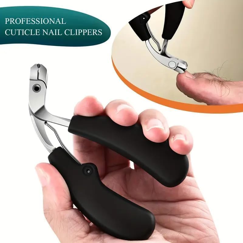 1PC Heavy Duty Nail Clippers for Thick Nails & Elderly Men,Stainless Steel Arc Trimmer with Long Handle,Splashproof Nail Cutter for Home Travel(Silver)