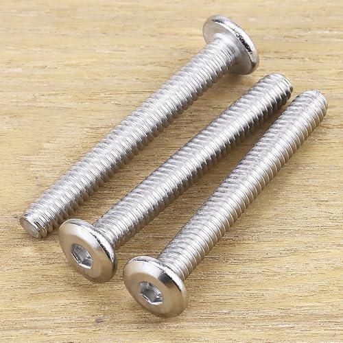 1/4-20 x 2-1/2" Hex Socket Head Cap Screws, 304 Stainless Steel 18-8, Chamfered Countersunk Machine Screws for Furniture, Binding, Machinery, Automotive, DIY Projects, 25 PCS - size: 1/4-20 x 2-1/2"