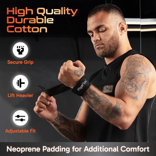 Grip Lifting Straps for Weightlifting and Strength Training, Premium Cotton and Padded Wrist Wraps, Gym Deadlift for Men & Women - color: Pink