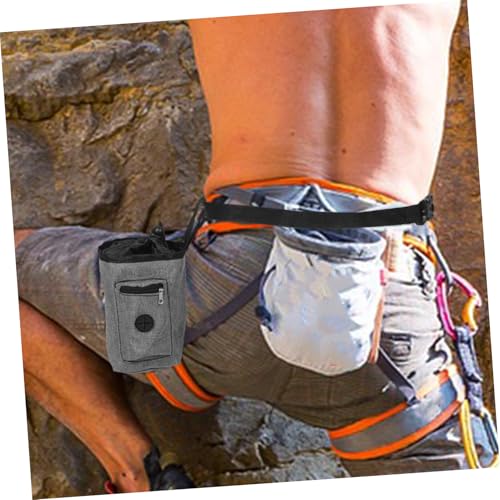 BESPORTBLE Chalk Bag for Rock Climbing and Weightlifting with Wide Opening Zippered Pocket Removable Belt Lightweight Portable Waist Pouch Non Slip Grip Support for Hiking Bouldering Gym