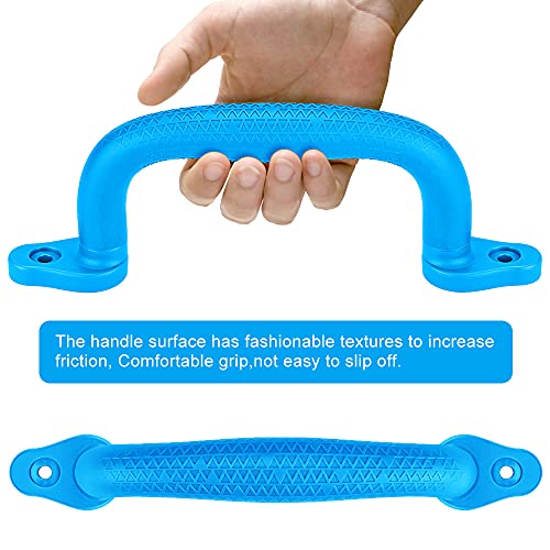 Dolibest Set of 4 Safety Playground Handles,Swing Set Kids Safety Hand Grips for Playset, Climbing Frame, Play House,Climbing Frame, Play House Handles(Blue) - color: Blue-4pcs