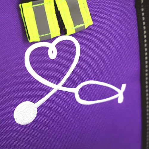 Lightning X Customizable Large EMT Medic First Responder EMS Trauma Jump Bag w/Embroidered Name - PURPLE - color: PURPLE