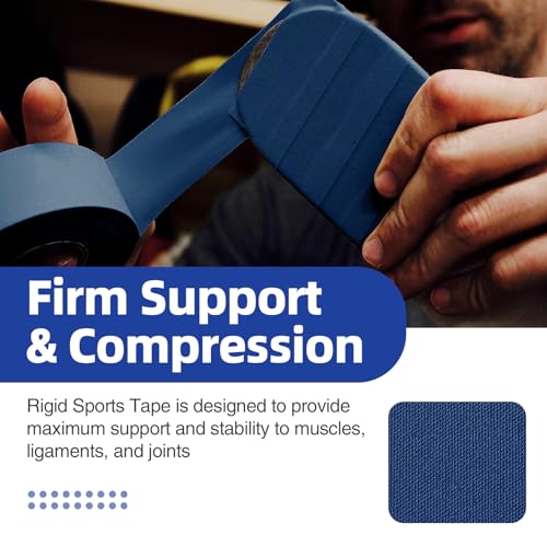 OK TAPE 4 Rolls Athletic Tape, Sports Tape, Very Strong Easy Tear Wrist Ankle Tape, No Sticky Residue | Athletes, Medical, Athletic Trainers- 1.5inch x 15yards (Blue) - color: Blue-4 Rolls, size: 15 yards