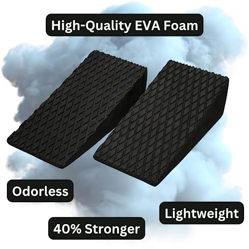 NEW High-Quality EVA Foam Squat Wedge Blocks Lightweight Squat Wedge Block For Yoga, Calf Stretching, Weight Lifting Slant Board Gym Wedges For Heel Elevated Squats 40% Stronger Odorless