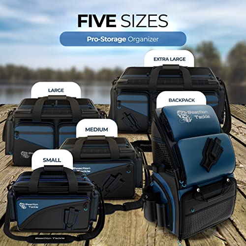 Reaction Tackle Saltwater Fishing Tackle Bags, Water Resistant 1000D PVC Tackle Box Bag with Removable Dividers, Fits 3600 and 3700 Trays, XL - size: XL Bag