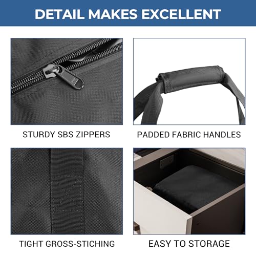 COOLBEBE 2 Pack 60" Sports Duffle Bag - 332L Extra Large Travel Luggage Bag | Upgrade Dual Zipper, 600D High-Density Fabric, Sturdy & Water Resistant Long Duffle Bag for Camping Moving, Black 60inch - size: 60" x 17" x 20" 2Pack