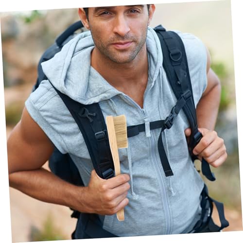 Mikikit Bouldering Brush for Rock Climbing Boar Hair Bristles Lightweight and Portable for Climbing Holds Essential Outdoor Fitness Equipment
