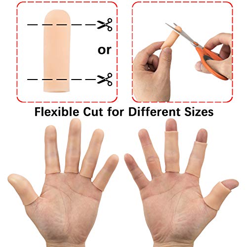 ANCIRS 40pcs Gel Finger Support Protector Gloves, 2 Sizes, Nude - size: 40 Count (Pack of 1)
