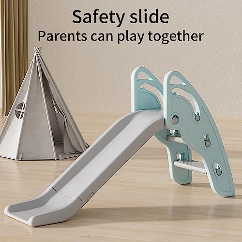 Toddler Slide Large Play Climber Slide PlaySet with Extra Long Slipping Slope Indoor Slide Kids Slide Toddler Playground Toddler Slide Outdoor Toys for Toddlers (Blue) - color: Blue