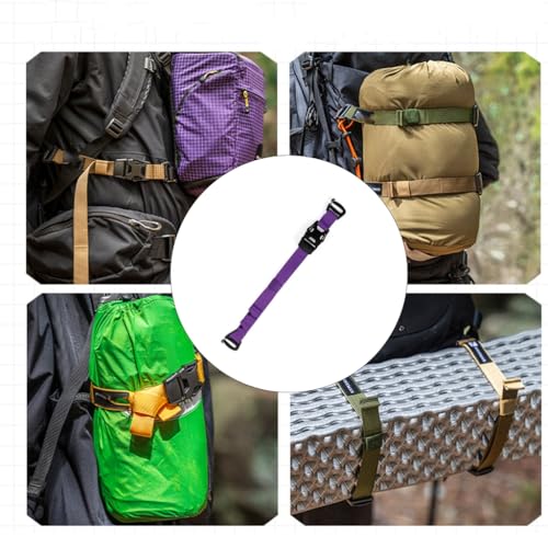 Quickly Detaches Lashing Strap Durability Outdoor Gears Attachments for Backpacks Expansion - color: Black