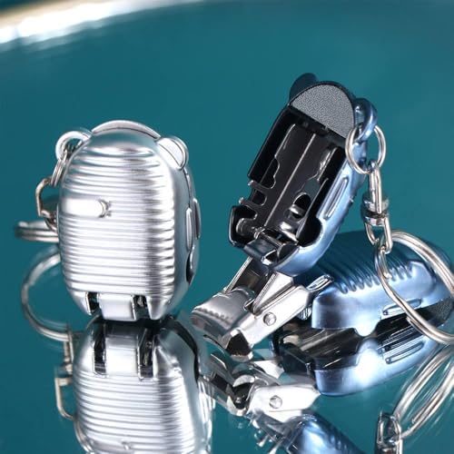 Stainless Steel Nail Clipper Keychain Suitcase Shape Nail Cutter Car Keyring Foldable Portable Repair Finger Tools - color: Silver