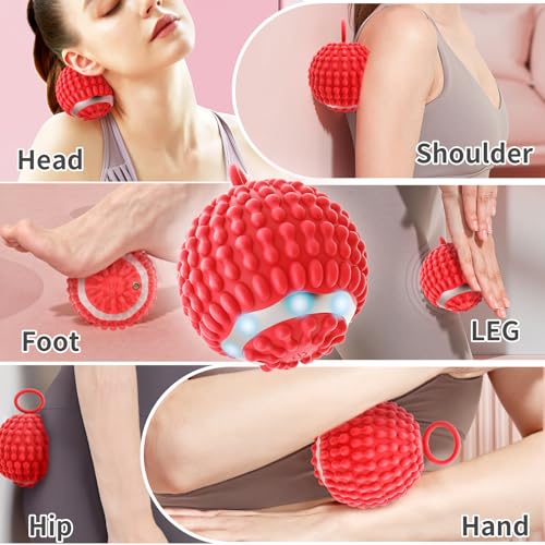 Physical Vibration Therapy Ball, Presents Gifts for Women | Rechargeable Vibrating Massage Ball 4-Speed Mode, Hand Therapy Balls, Relief Hand Tremors (Parkinson), Stress Relief