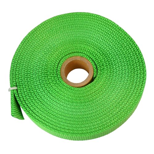 SEPEAK 1 inch Nylon Tubular Webbing, 20kN/4500 lbs, Heavy Duty Webbing Strap for Rigging, Hanging, Rescue, Firefighting,1pc,Green,5 Yard - color: Green, size: 1 inch x 5 yard
