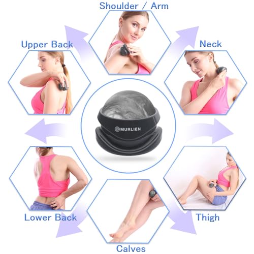 Massage Roller Ball, Tight and Sore Muscles Relief, Manual Massager, Alleviating Shoulder, Arms, Back, Legs, Calves or Muscle Tension - Gray - color: Gray