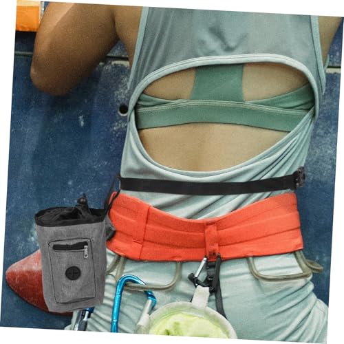 Yardwe Rock Climbing Gear Oxford Chalk Pouch Slip Gymnastics Chalk Bag Portable Training Pouch Zippered Pocket