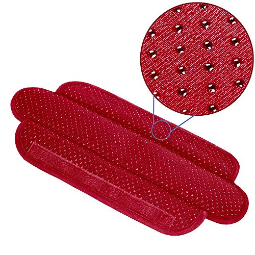 ZINZ Ultra Thick & Breathable Universal Shoulder Pad Cushion for Bag - Long & Comfort - color: Red