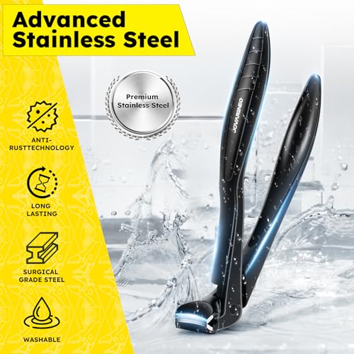 Toenail Clippers for Seniors, Angled Head Large Toe Nail Clippers for Thick Toenails, Wide Jaw Clippers, Heavy Duty Ergonomic Anti-Splash Cutter, Upgraded Long Handled Toenail Clippers - size: Angled Head