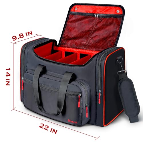 Mancro Padded Sneaker Bag, Sneakerhead Gifts, Shoe Travel Bags Fit 4 Pairs | Come with Insulated Pocket and Shoulder Strap, Multi-functional Sports Gym Duffle for Basketball, Shoes, Cloth