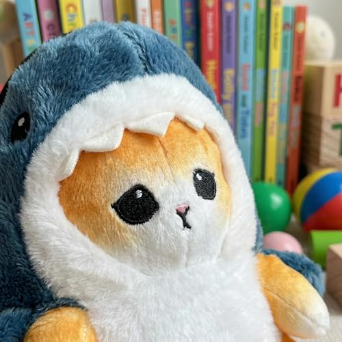 Cat Rock Climbing Chalk Bag, Fun Plush Animal Chalk Pouch with Drawstring, Adjustable Waist Belt for Indoor Outdoor Bouldering Sport Climbing - style: Small Yelllw Shark Cat