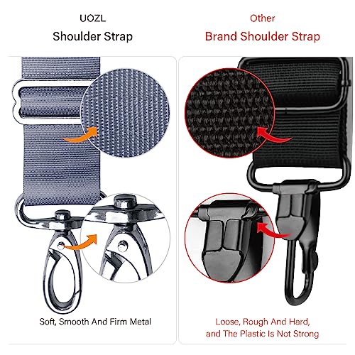 59 Inch Shoulder Straps, Soft with Ultra-Thick Fixed Shoulder Pad, Two Way Independently Adjustable Buckle Replacement Straps for Laptop Bag Messenger Bag Tool Bag Luggage,Gray - color: Gray, size: 59 inch