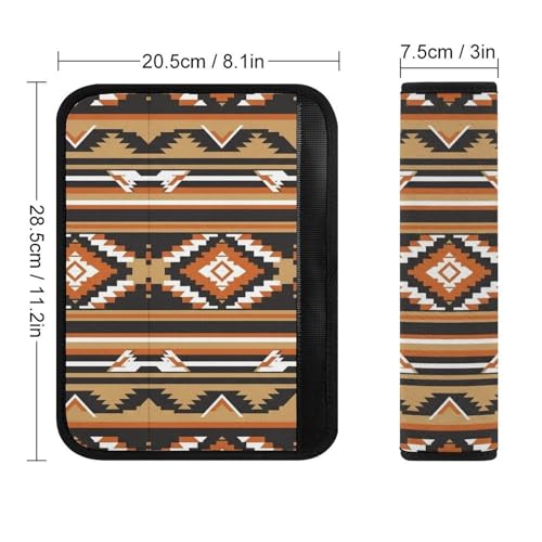 1 Pair Aztec Native American Southwestern Car Seat Straps Shoulder Pads Soft Padded Harness Pads Strap for Adult Use, Stroller Pushchair High Chair, Comfortable Driving - color: Pattern 1062