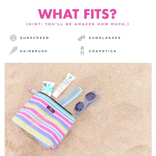 SCOUT Go Getter Pouch- Water-Resistant, Toiletry Bag - Nassau Navy | Features a convenient finger loop and zips closed. Folds flat, and easily wipes clean. Perfect for the beach and pool - color: Nassau Navy