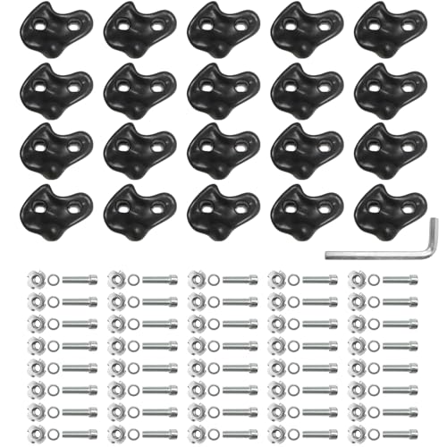 20PCS Rock Climbing Holds for Kids Climber,Extra Large Adult Rock Climbing Stones,Wall Stones with Screw Pad and Nut for Outdoor Indoor Climbing Frames Children Playground