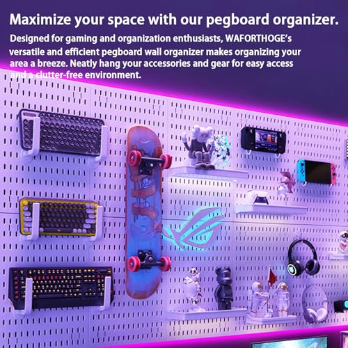 Revamp Your Space With A Versatile Pegboard Kit - Effortlessly Organize Home, Office, And Gaming Setup With Customizable Hanging Solutions (black)