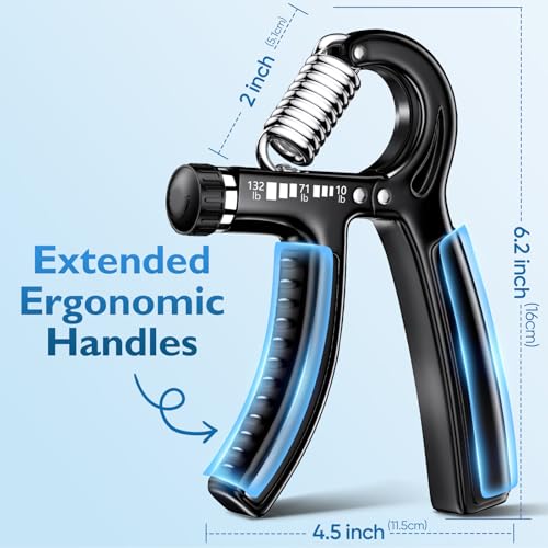 FitBeast Grip Strengthener Forearm Strengthener, Adjustable Hand Grip Strengthener for Strength Training & Rehabilitation, 10-132 lbs Resistance, Ideal for Athletes and Physical Therapy (1 Piece) - color: Black