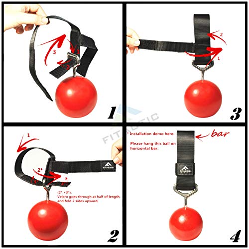 Upgraded 1 Pair Eagle Loops Grip for Finger Hand Wrist Arm Strengthening Training Bundle with 3.5 Inch Rock Climbing Solid Training Power Pull Up Ball Hold Grips for Straps