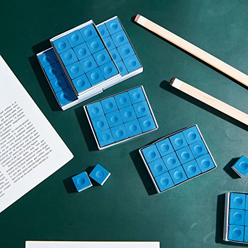 Junkin Pool Chalk Cubes for Billiard Cue Sticks, 48/72/108Pack Options, Table Accessories for Clubs, Bars & Home - color: Blue