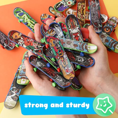 50 PCS Mini Finger Skateboards Sports Party Favors, | Gifts & Beginner Practice Set for Kids & Adults, Finger Boards Toy Classroom Prizes, Exchange Gifts, Pinata, Carnival