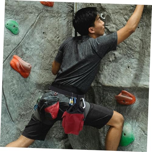 SUPVOX Chalk Bag for Rock Climbing and Gymnastics Zippered Pocket Multiuse Design for Bouldering and Weightlifting Activities