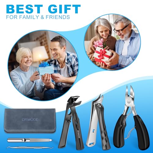 2026 Toenail Clippers for Thick Toenails for Seniors Angled Head | Large Toe Nail Clippers Set for Men, Long Handle Heavy Duty Ingrown Toenail Clippers, Ultra Sharp Slanted Finger Nails Cutter - style: 5PCS Toenail Clippers